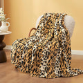 Beige Throw Pillow — 50" — Brown Leopard