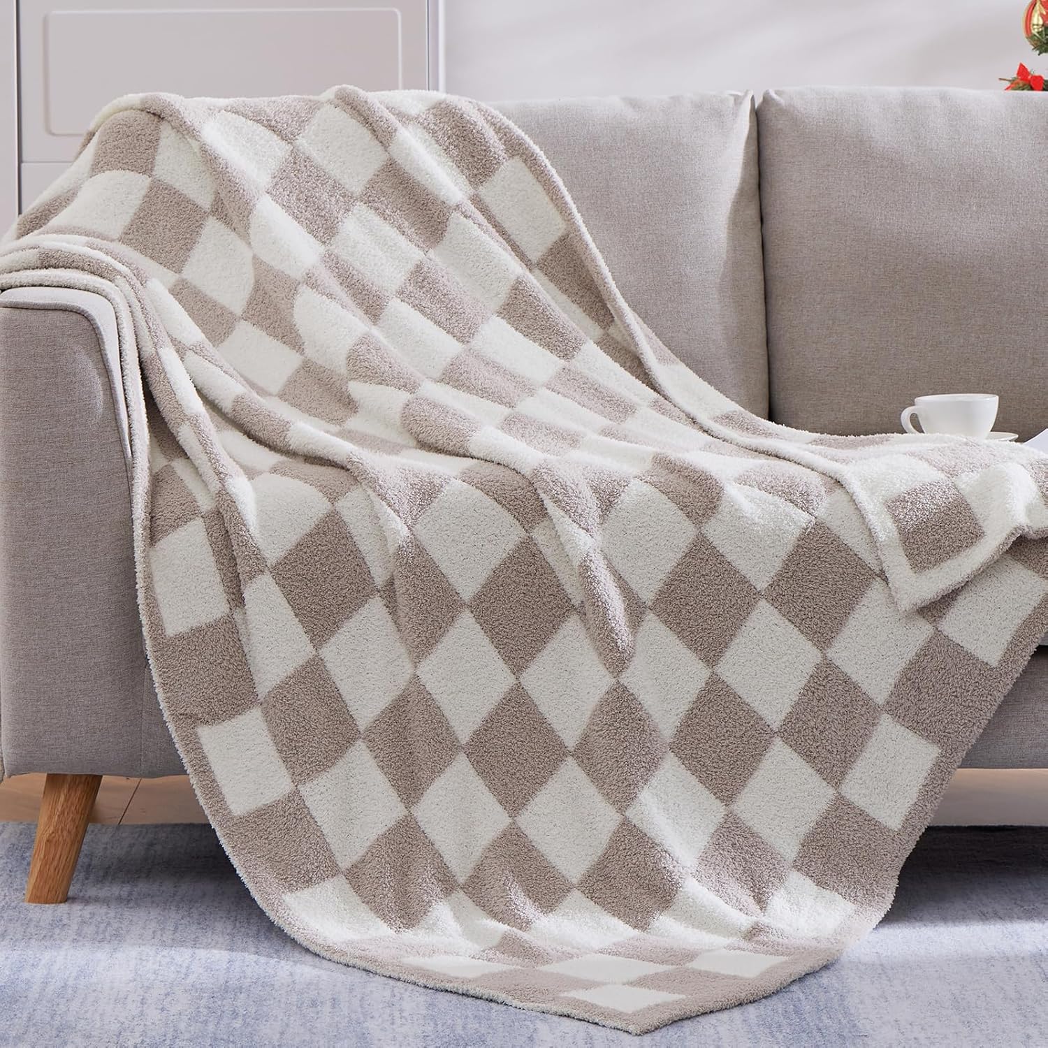 Beige Throw Pillow — 50" — Art Taupe
