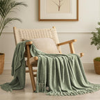 Knit Boho Beige Throw Pillow — 50"
