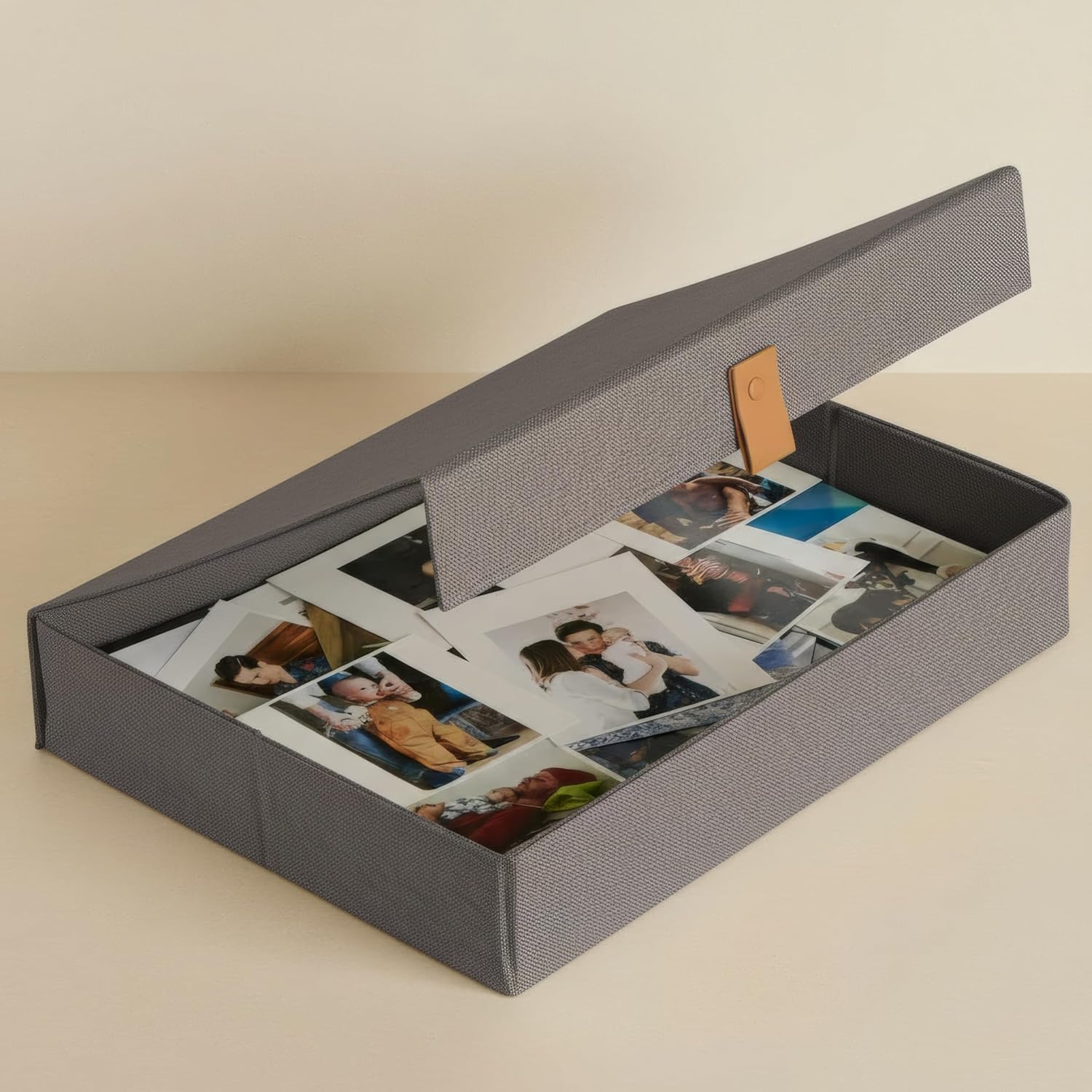 Linen Grey Storage Basket — Large
