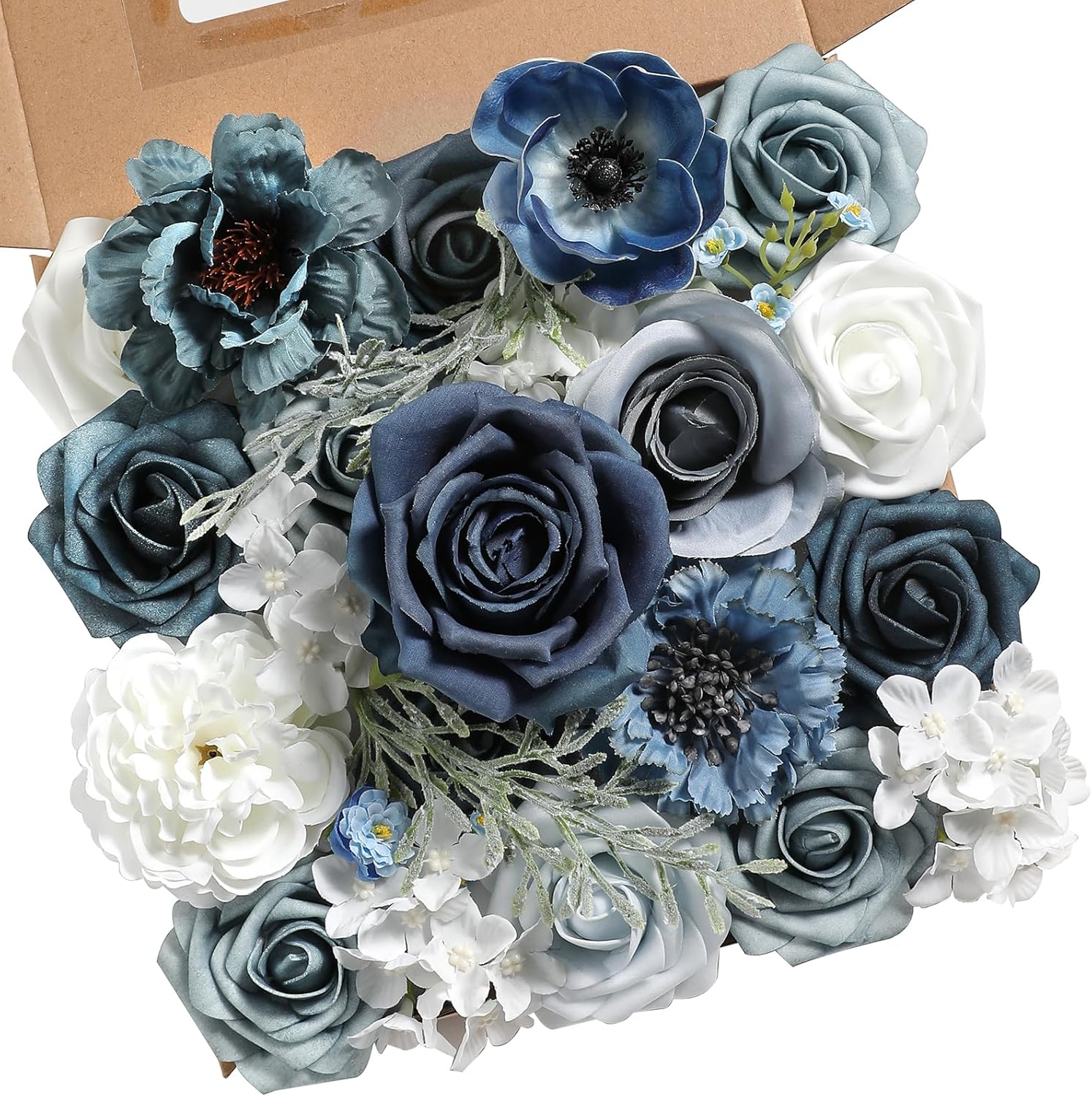 Blue Artificial Flowers — Retro Dusty Blue