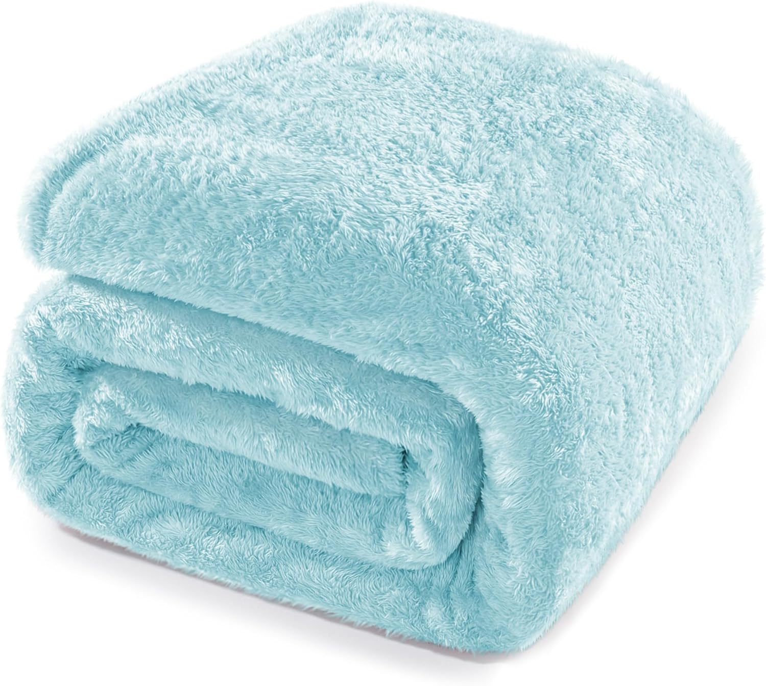 Black Throw Pillow — 70" — Light Blue