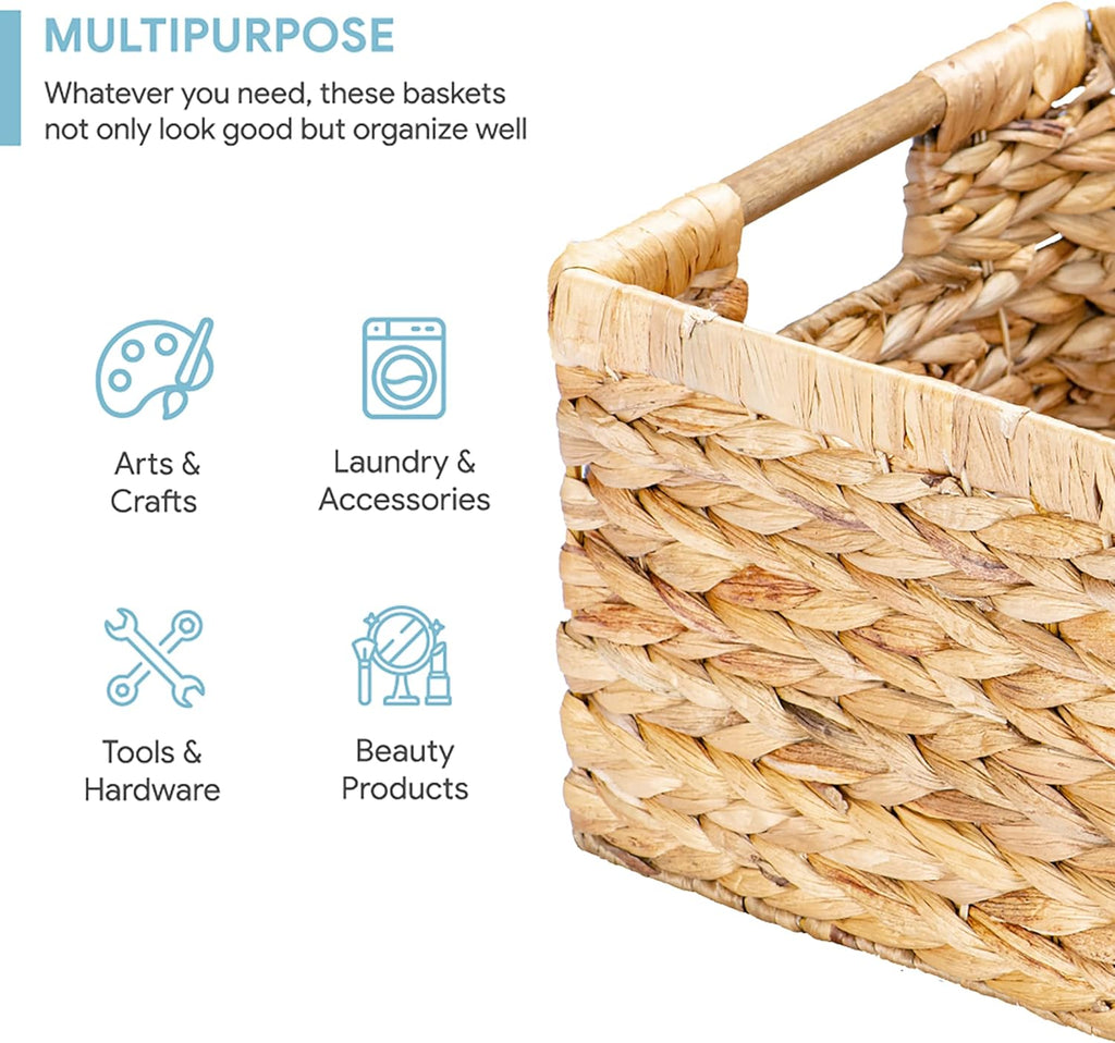 Rectangular Beige Basket — 14.5" - View 2