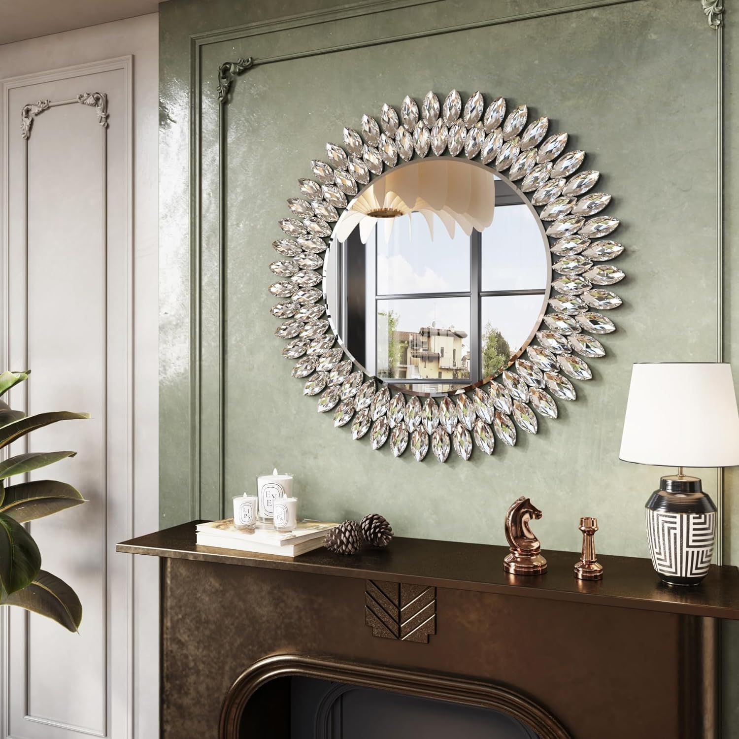 Beveled Luxe Glass Wall Mirror — 26" - View 2