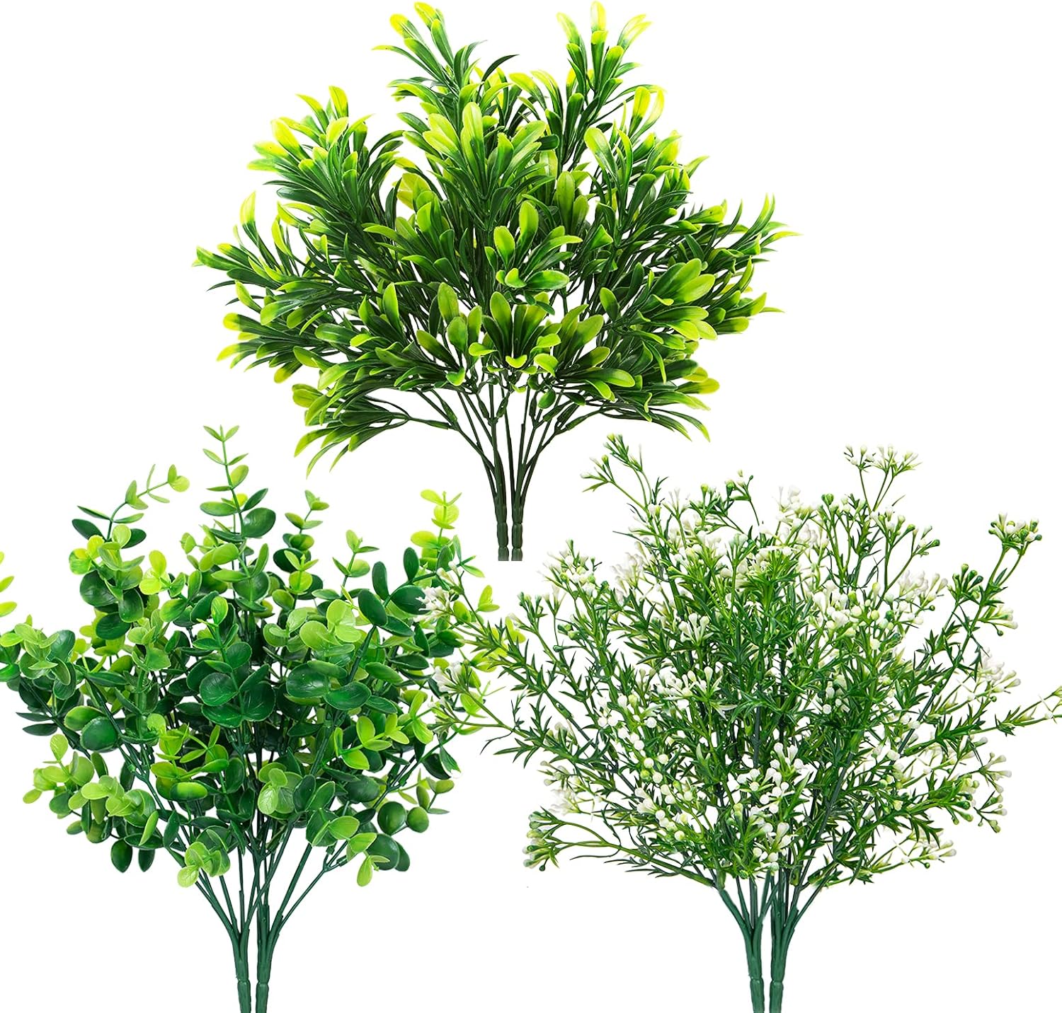Green Artificial Plant — White