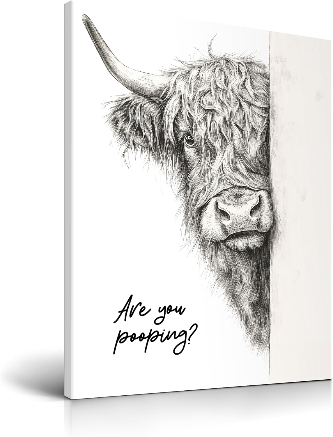 Black Framed Wall Art — 16" — Framed Are You Popping Cow