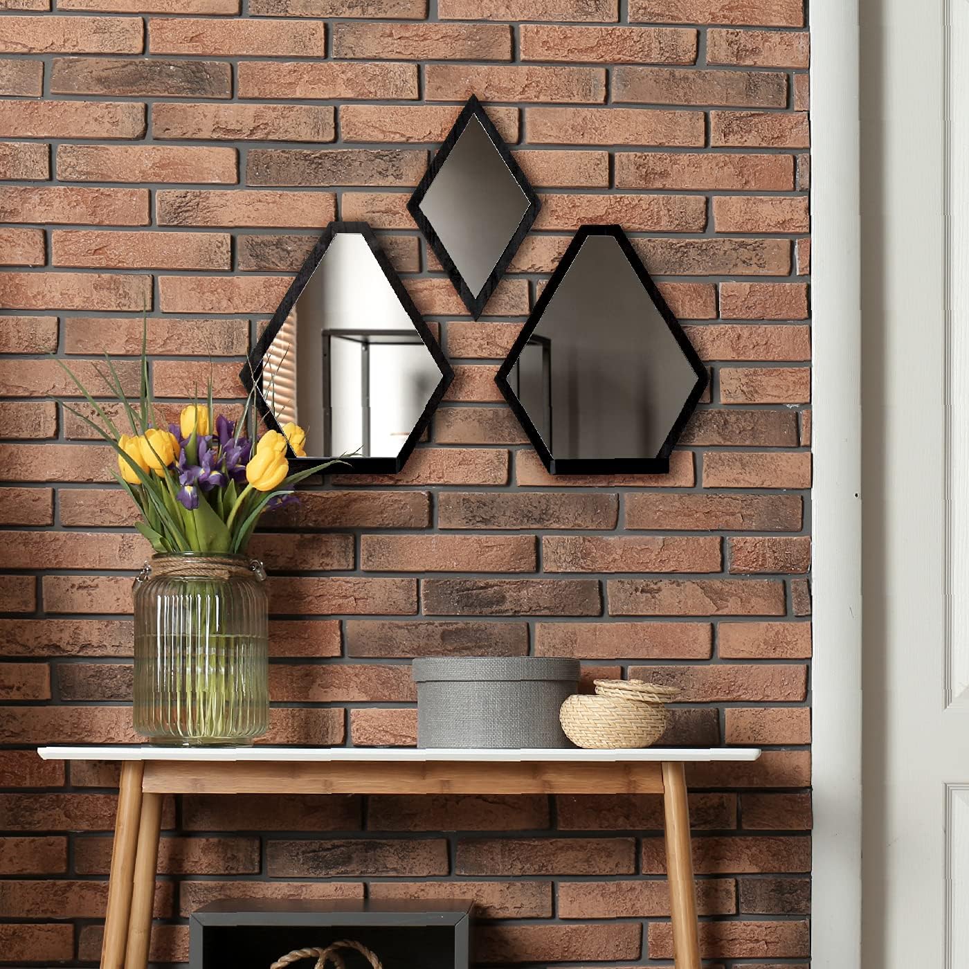 Farmhouse Wood Mirror — Set of 3 - View 3