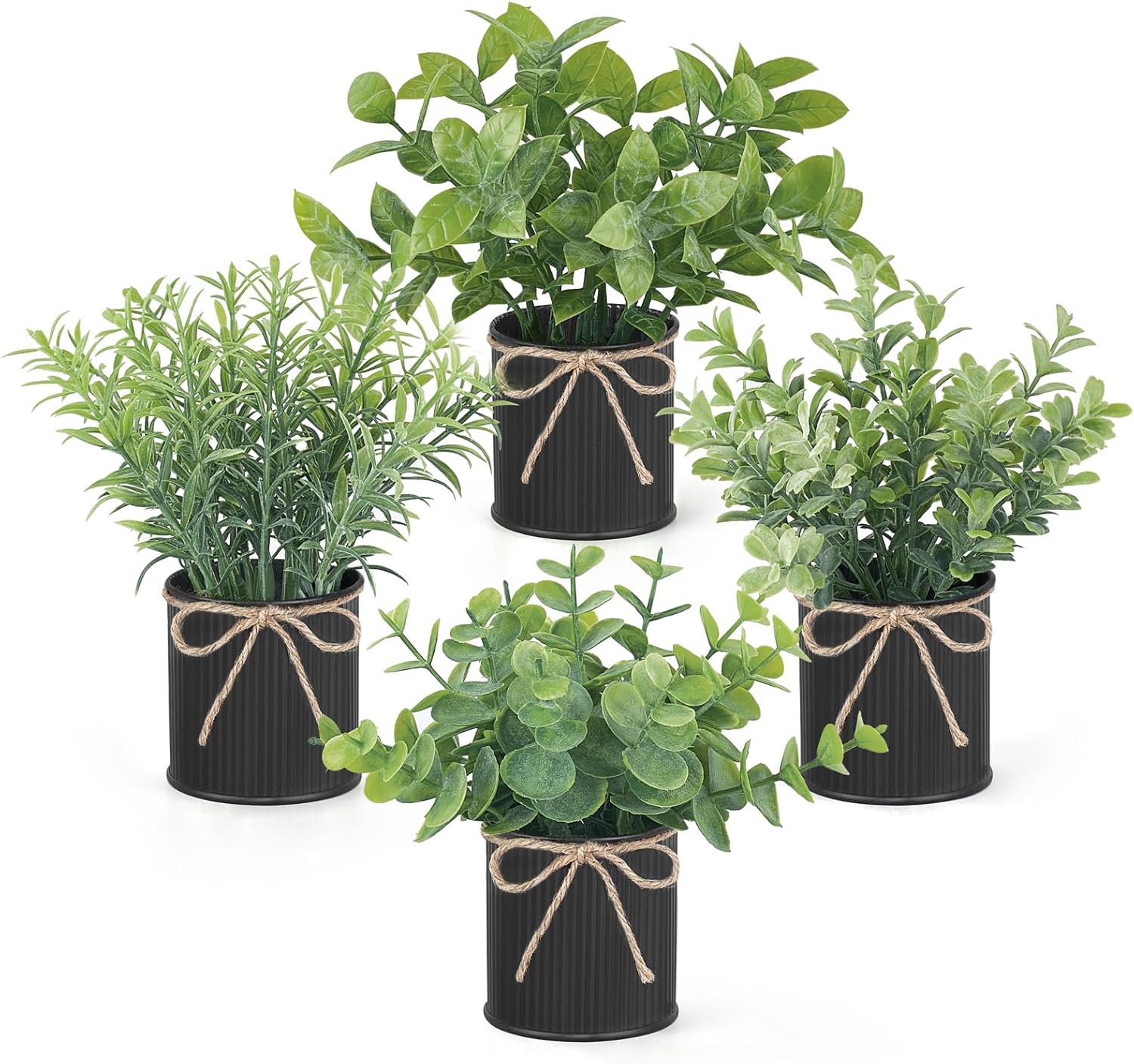 Farmhouse Black Artificial Plant — 6" — Black