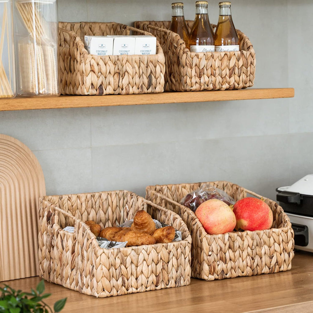 Hand-Woven Boho Metal Basket — 9" - View 2