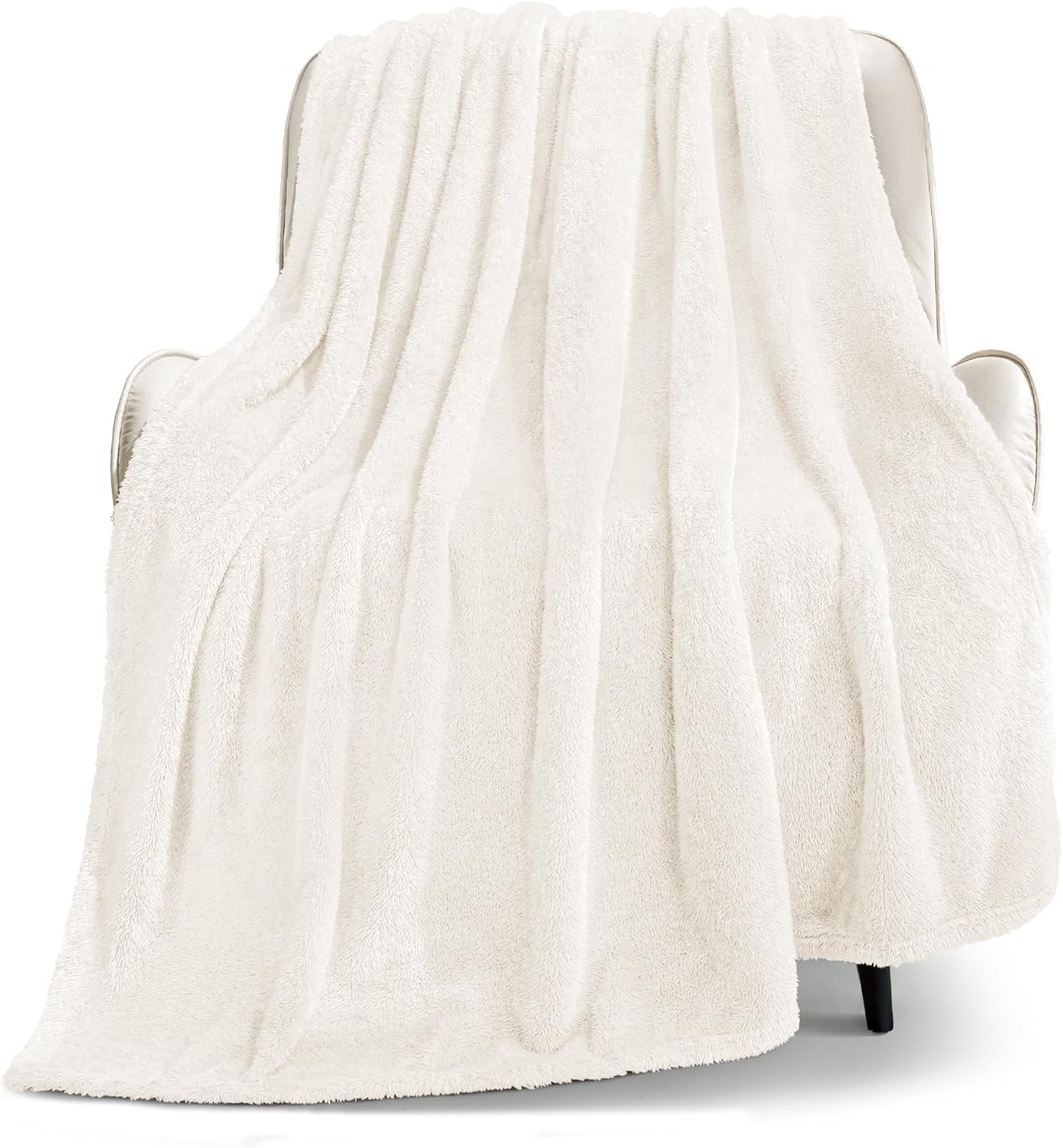 Black Throw Pillow — 70" — Ivory
