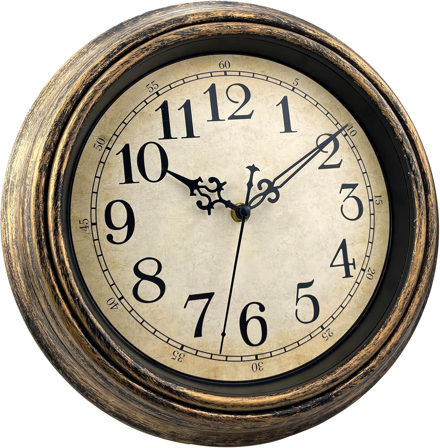 Battery Operated Luxe Black Wall Clock — 16" - View 4