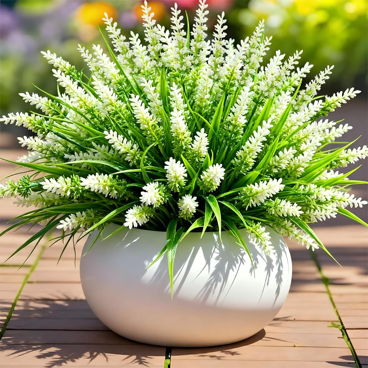 Orange Artificial Plant — White