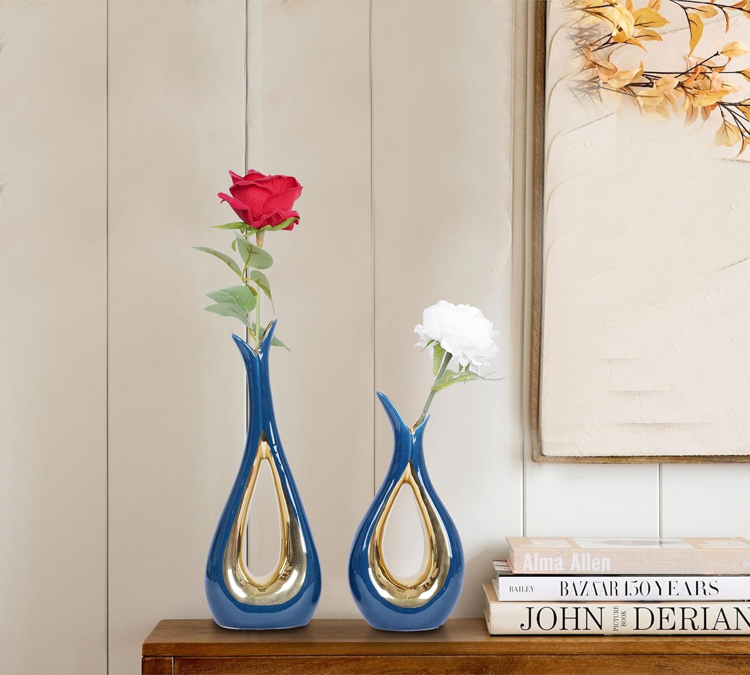 Luxe Blue Flower Vase — Set of 2 - View 2