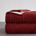 Knit Beige Throw Pillow — 50" — 50" x 63", Standard