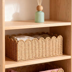 Boho Beige Woven Basket — 14" - View 5