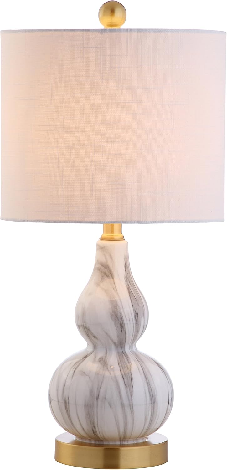 Linen Modern Black Nightstand Lamp — 20.5" — Single