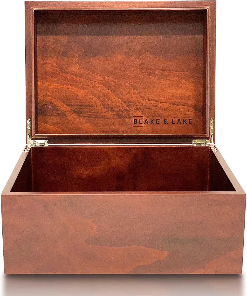Red Storage Basket — Dark Oak