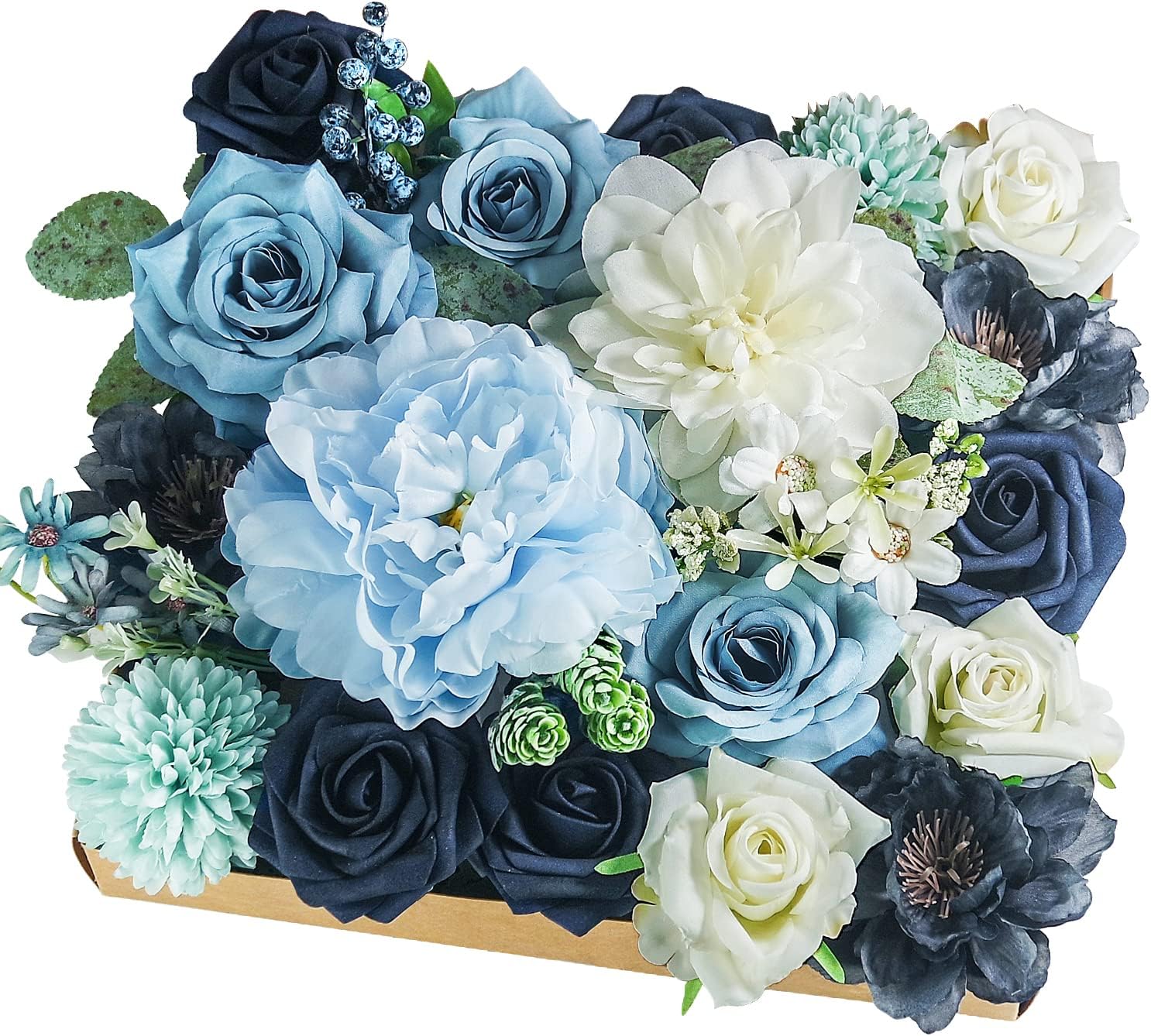 Blue Artificial Flowers — White&blue