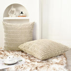 Boho Beige Throw Pillow Cover — 18" - View 2