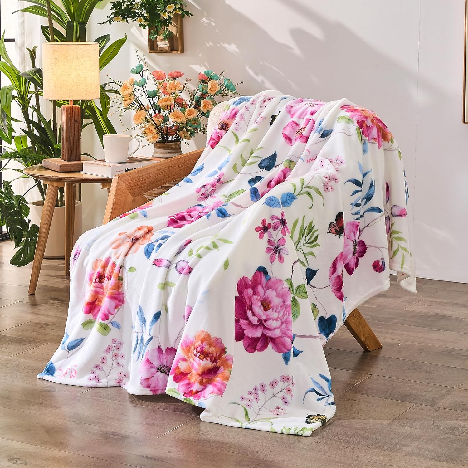 Beige Throw Pillow — 50" — Peony