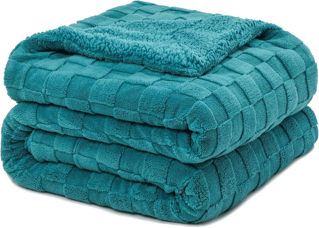 Beige Throw Pillow — 50" — Teal Green
