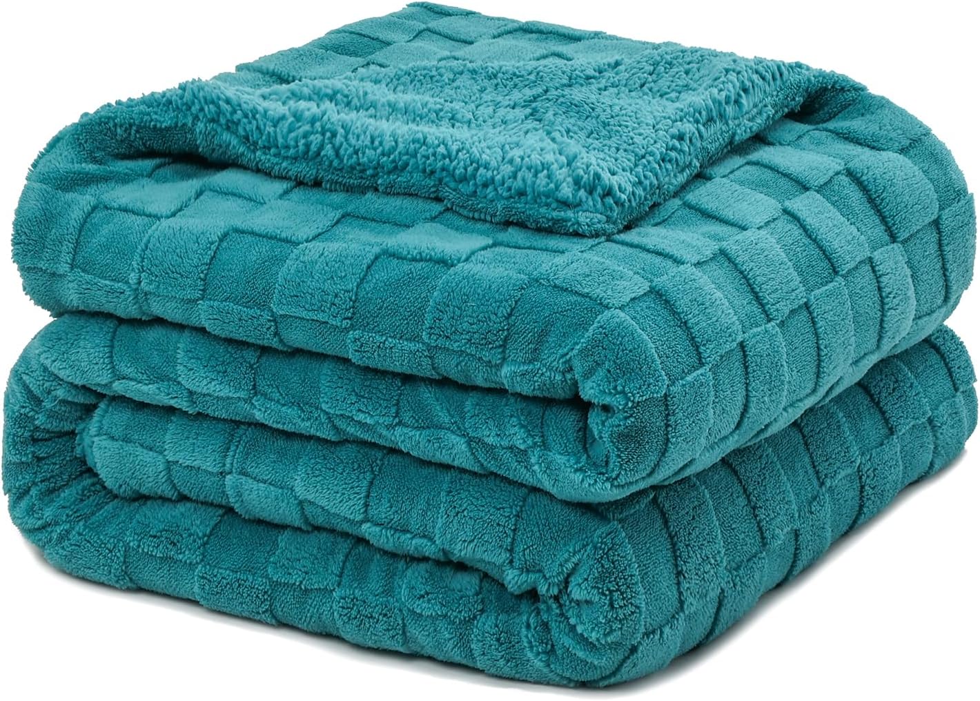 Beige Throw Pillow — 50" — Teal Green