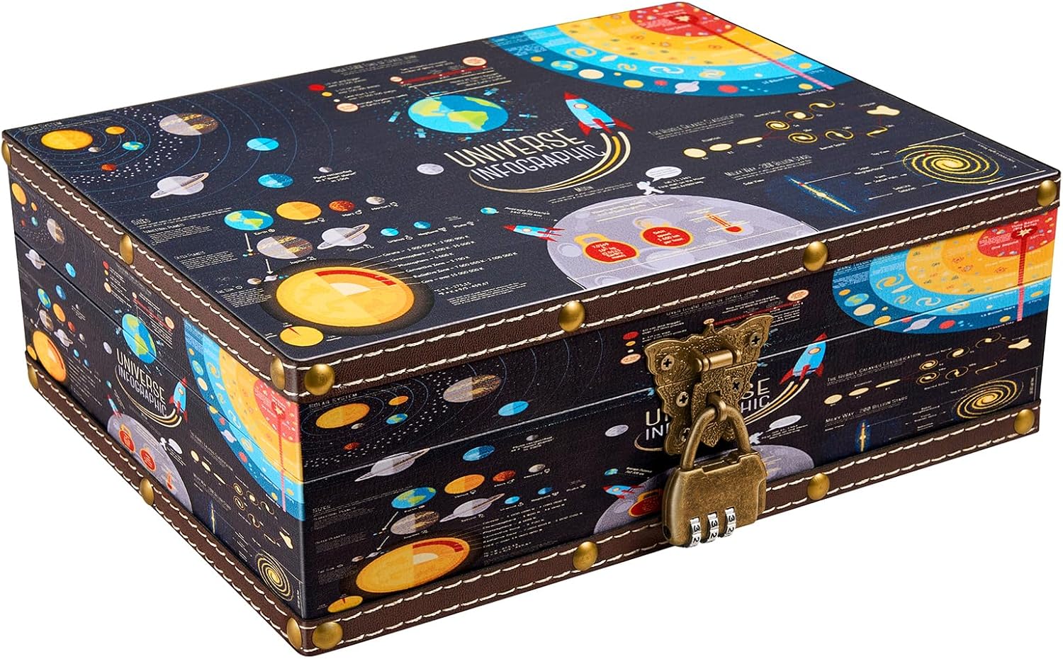 Black Storage Basket — 10.6" — Black/Universe-10.6"×8.3"×3.7"