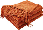 Chenille Boho Beige Throw Pillow — 50" — 50"X60"