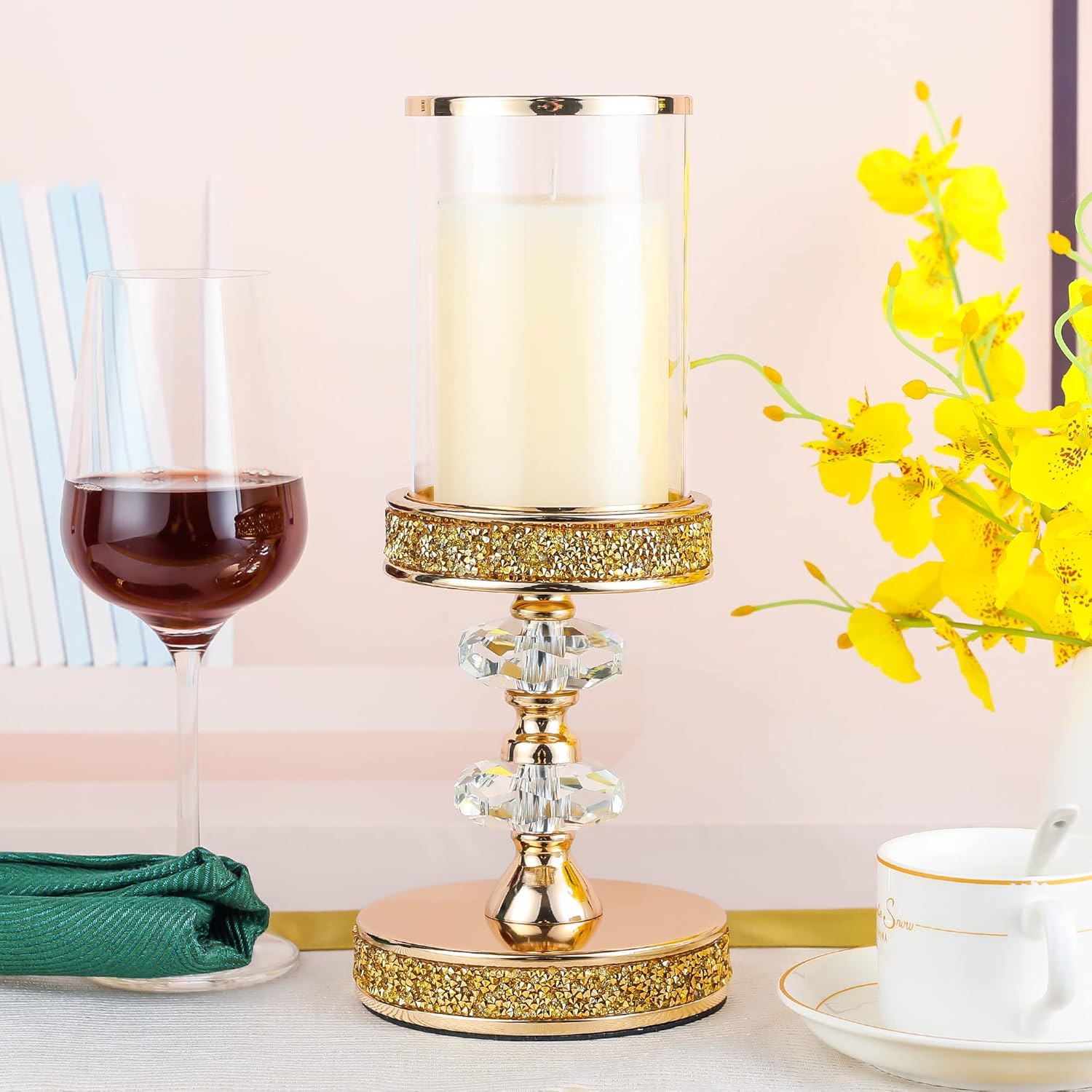 Luxe Glass Pillar Candle - View 7
