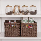 Boho Beige Woven Basket — 13" - View 7