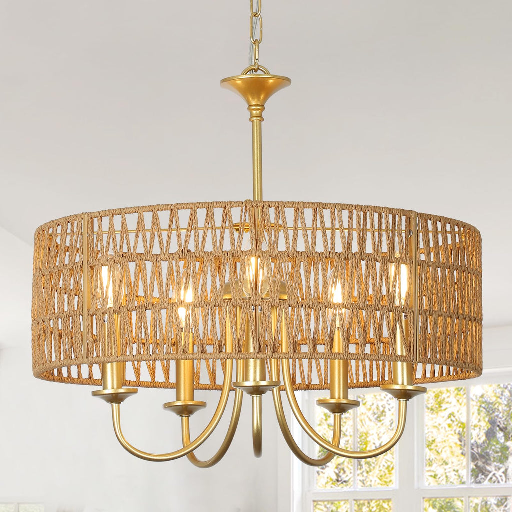 Boho Black Chandelier — 5-Light