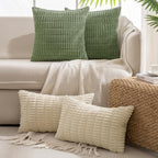 Boho Beige Throw Pillow Cover — 24" - View 2