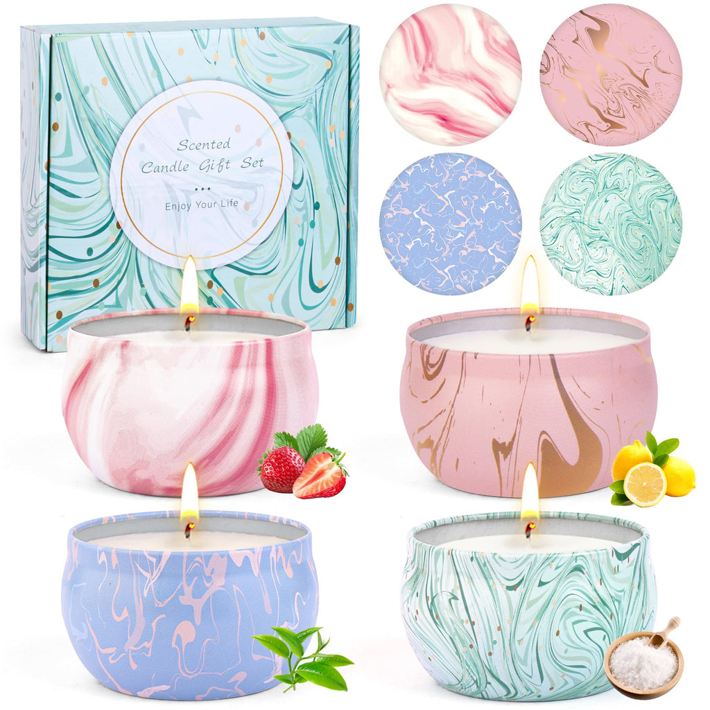 Soy Wax Metal Scented Candle — Set of 4