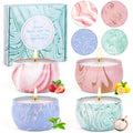 Soy Wax Metal Scented Candle — Set of 4