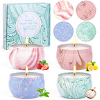 Soy Wax Metal Scented Candle — Set of 4