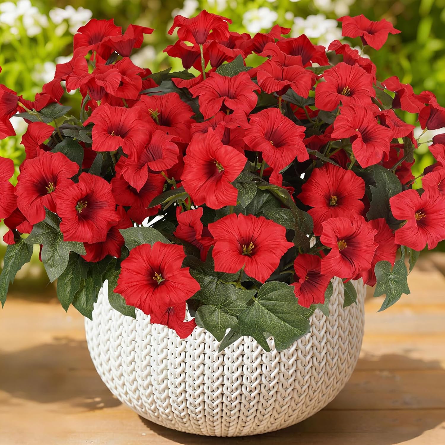 Blue Artificial Flowers — Red