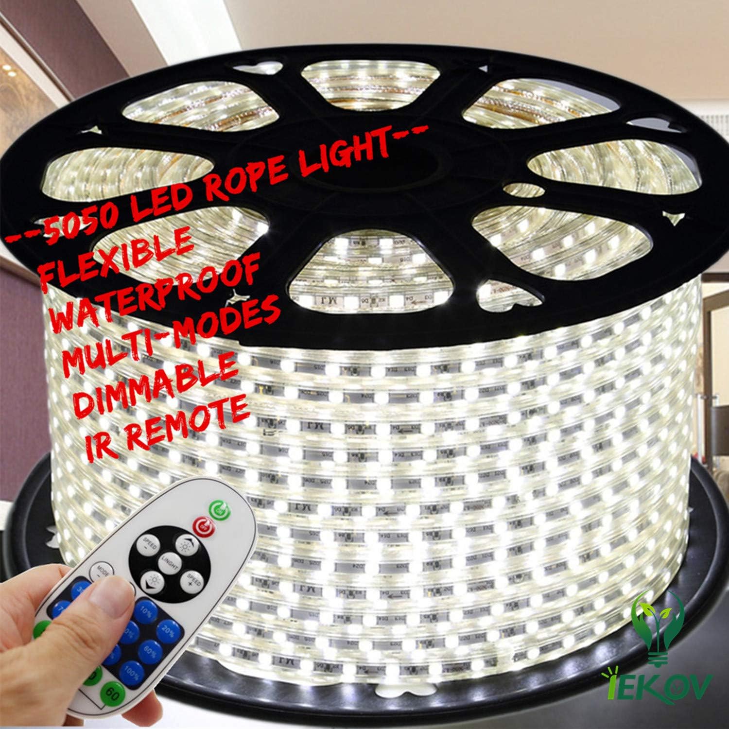 Dimmable White LED Strip Light — 65.6 ft