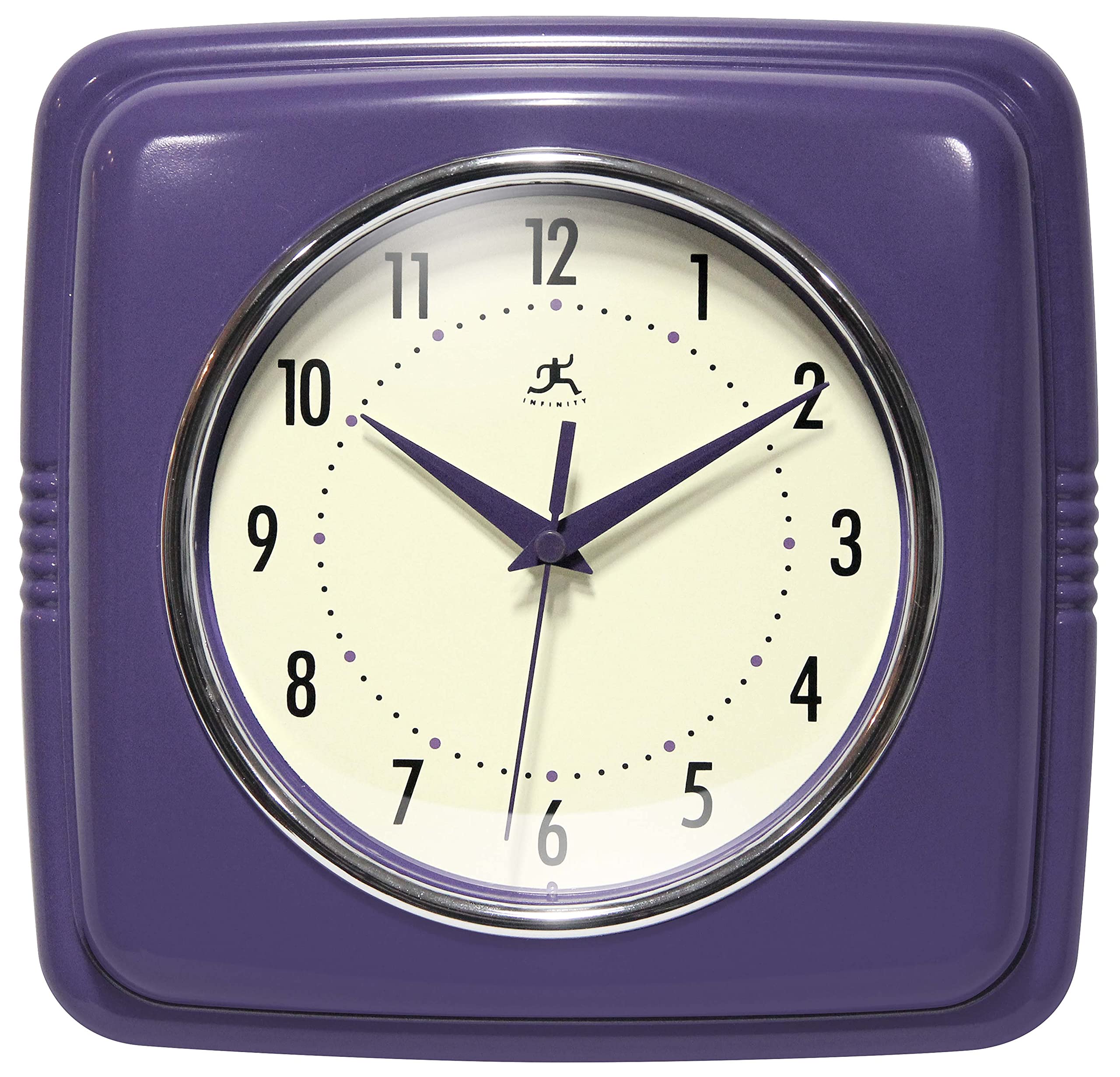 Vintage Mid-Century Beige Wall Clock — 9"