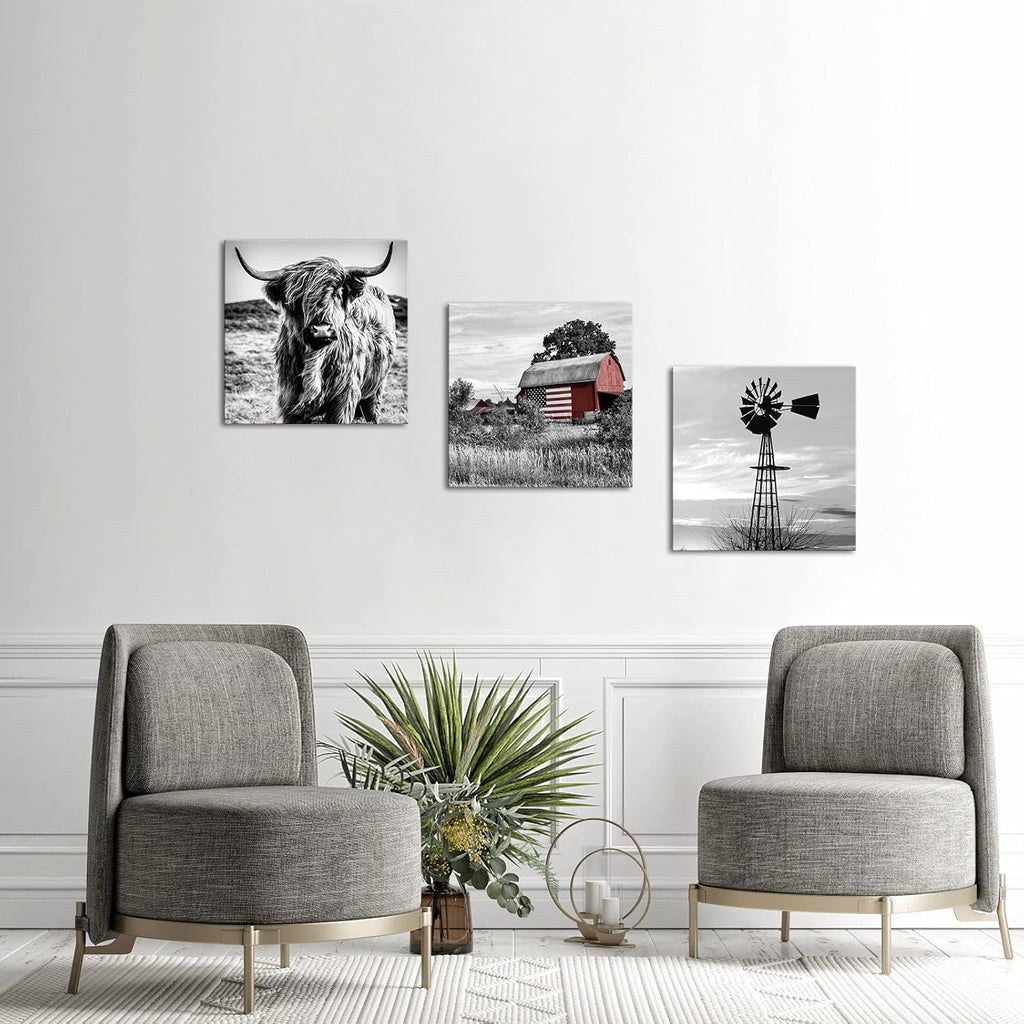 Framed Farmhouse Fabric Wall Art Print — 20x20 - View 4