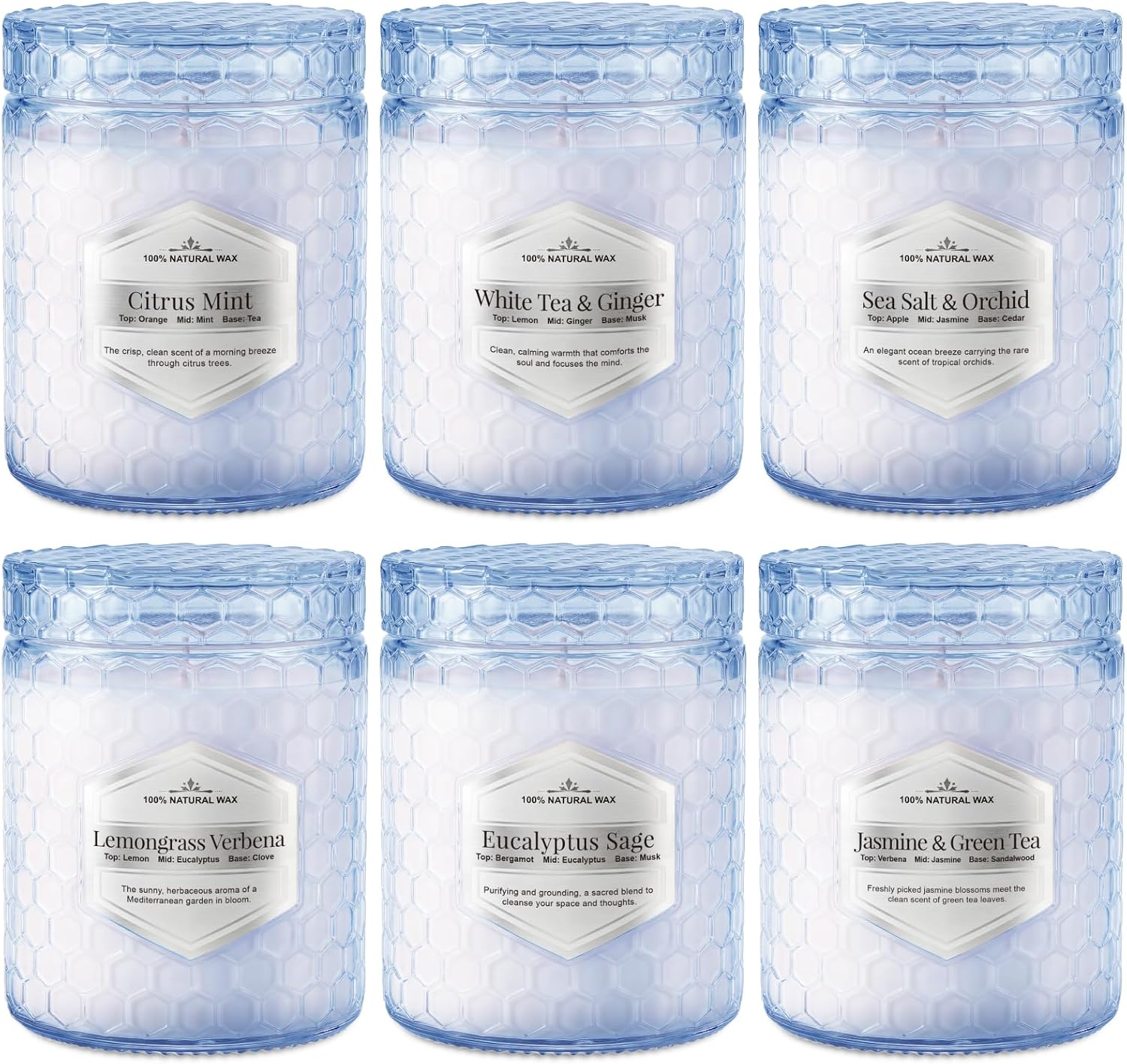 Scented Blue Candle — Blue