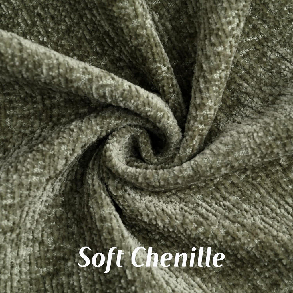 Chenille Beige Throw Pillow Cover — 20" - View 2