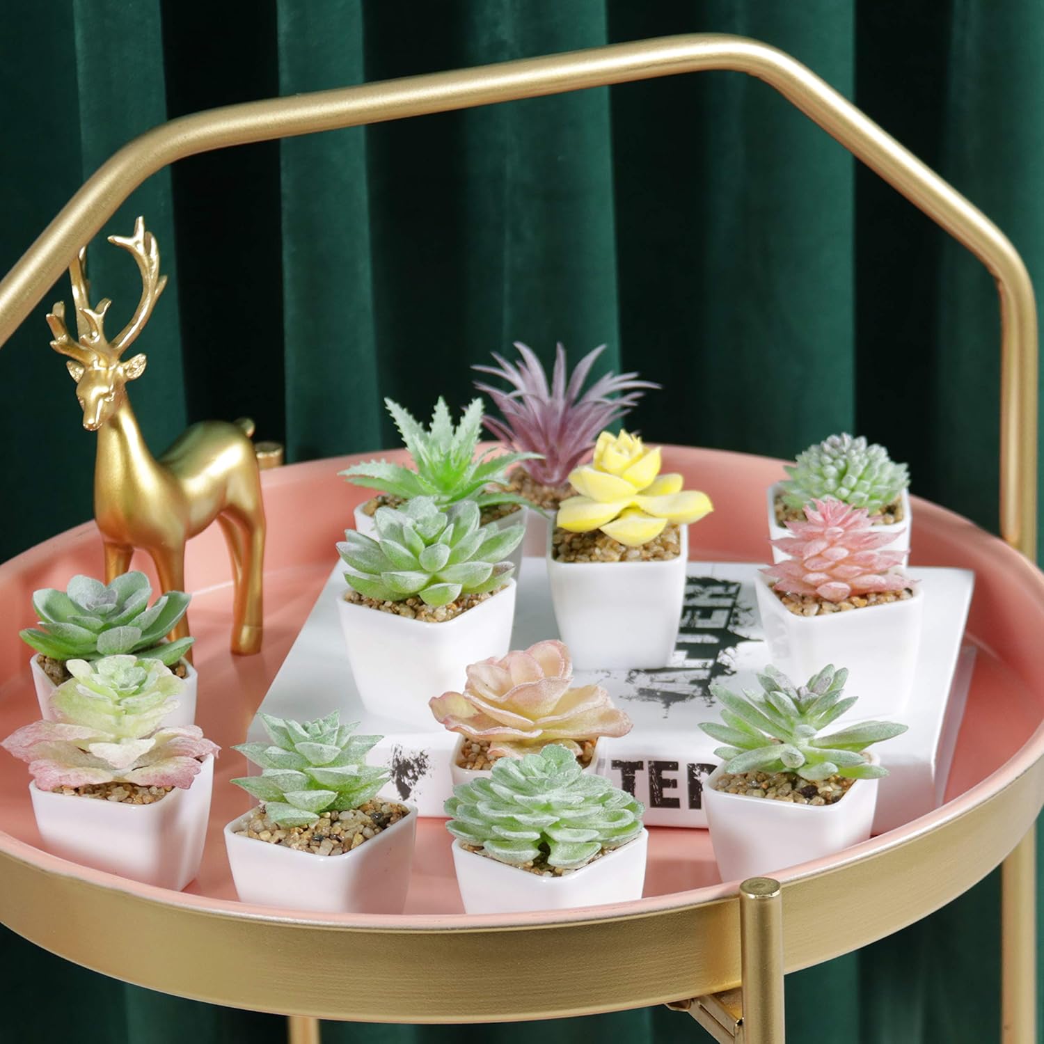 Gold Faux Succulent - View 9