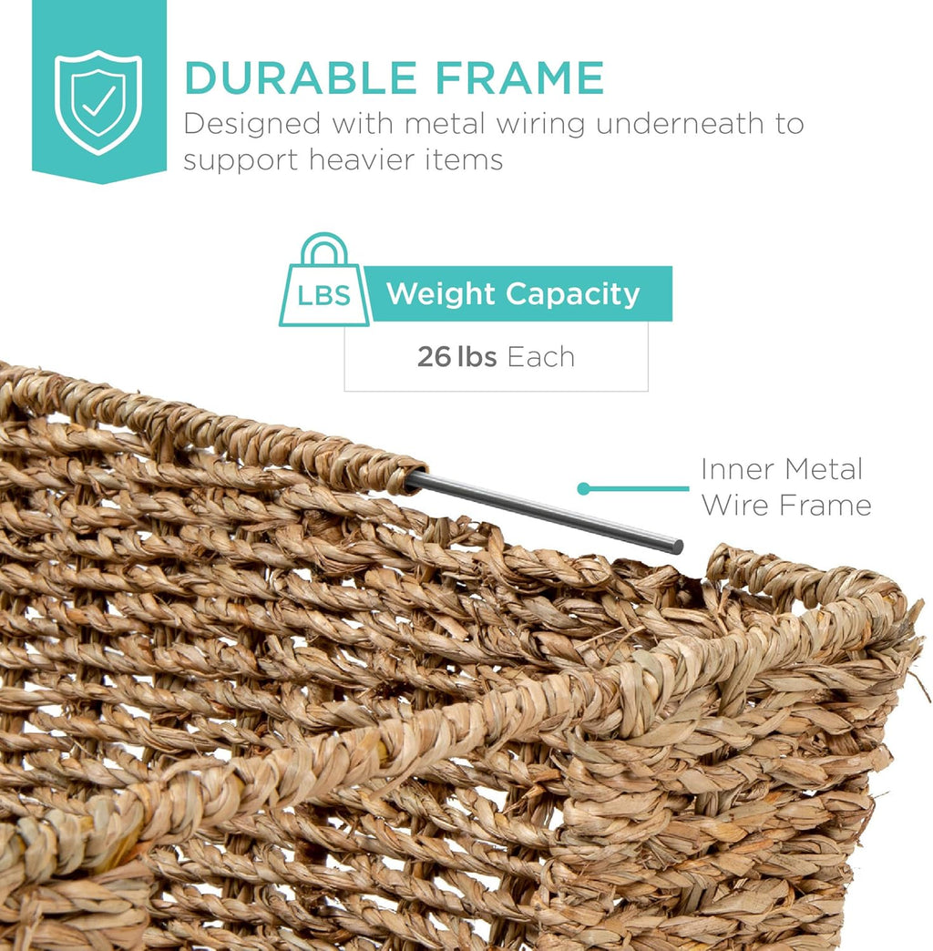 Handwoven Boho Beige Storage Basket — Set of 4 - View 5
