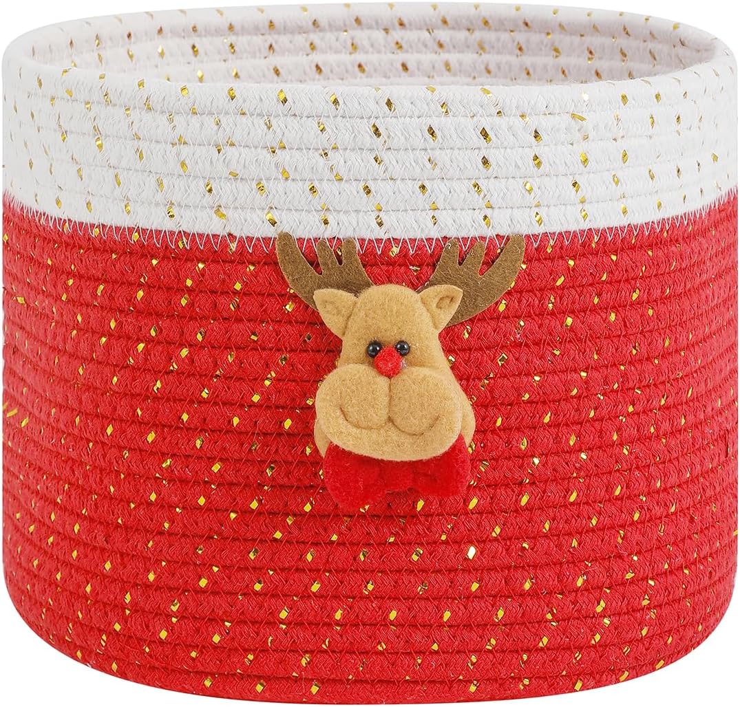 Boho Red Throw Pillow — Red Reindeer