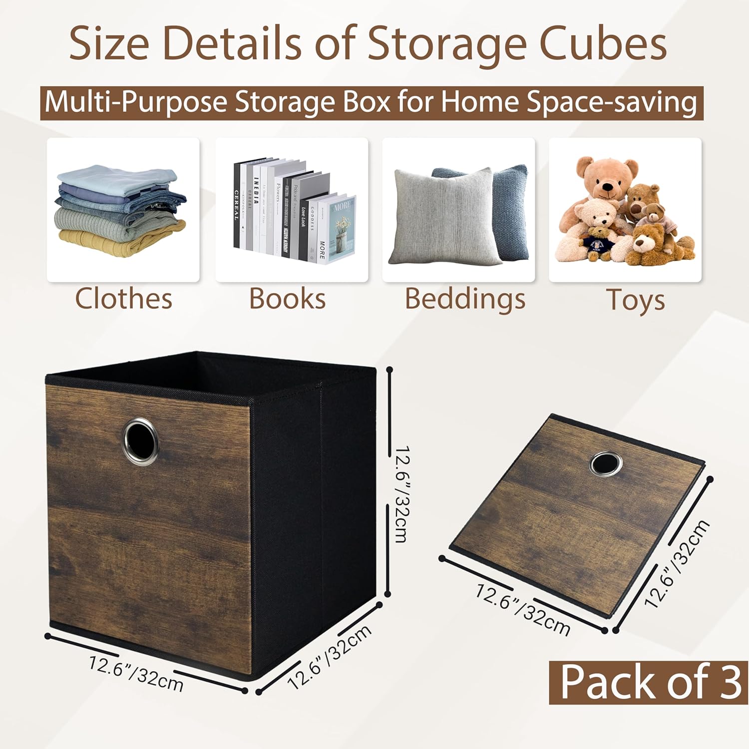 Wood Storage Bin — 6" - View 3