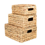 Hand-Woven Boho Metal Storage Basket