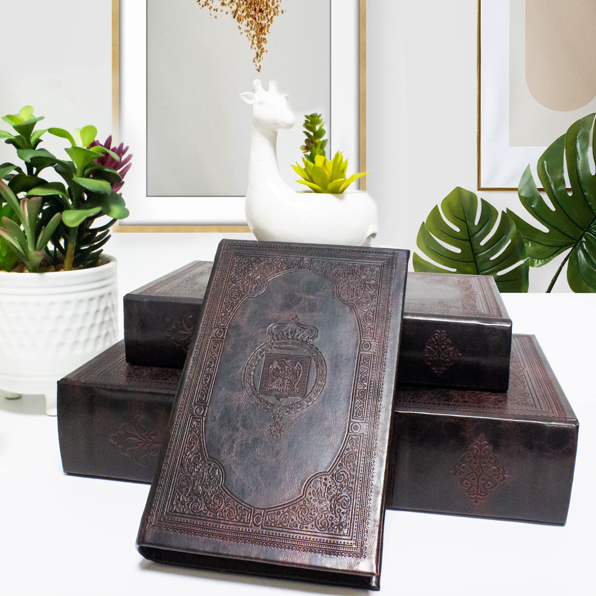 Vintage Wood Storage Basket — Set of 3