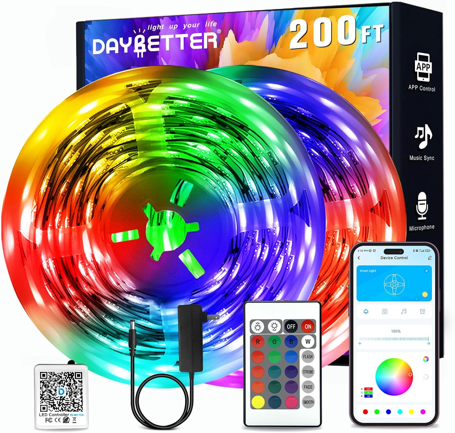 Smart Metal LED Strip Lights — 200FT