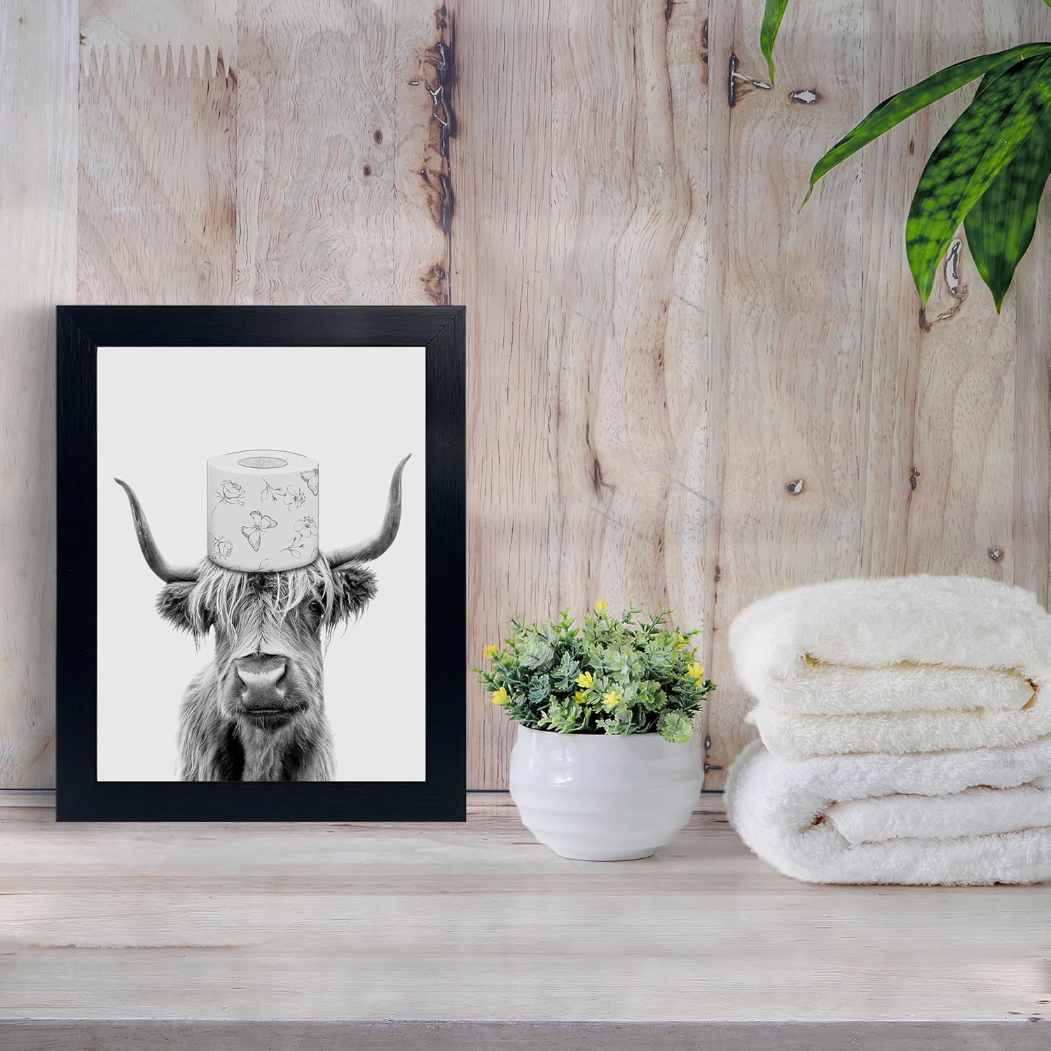 Framed Farmhouse Fabric Wall Decor — 8" - View 2