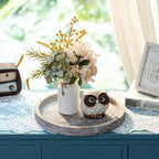 Round Farmhouse Brown Candle - View 7